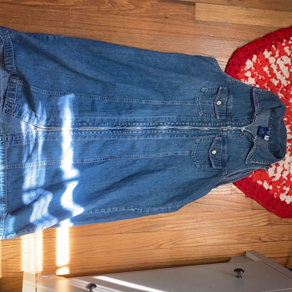 Vintage 90s jean zip dress